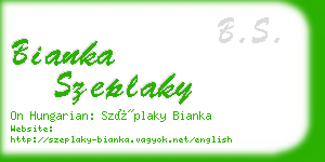 bianka szeplaky business card